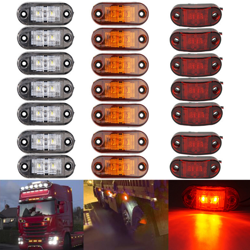 Signal Panel Orange - 10PCS Warnleuchten LEDs Diodenlicht Anhänger LKW